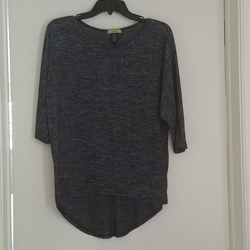 Black/white heather soft top